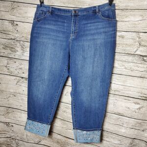 lane bryant Flex Magic Waistband Signature Fit Mid Rise Boyfriend Jeans Size 24